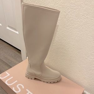 JustFab brand new size 8 knee high chunky sole boots